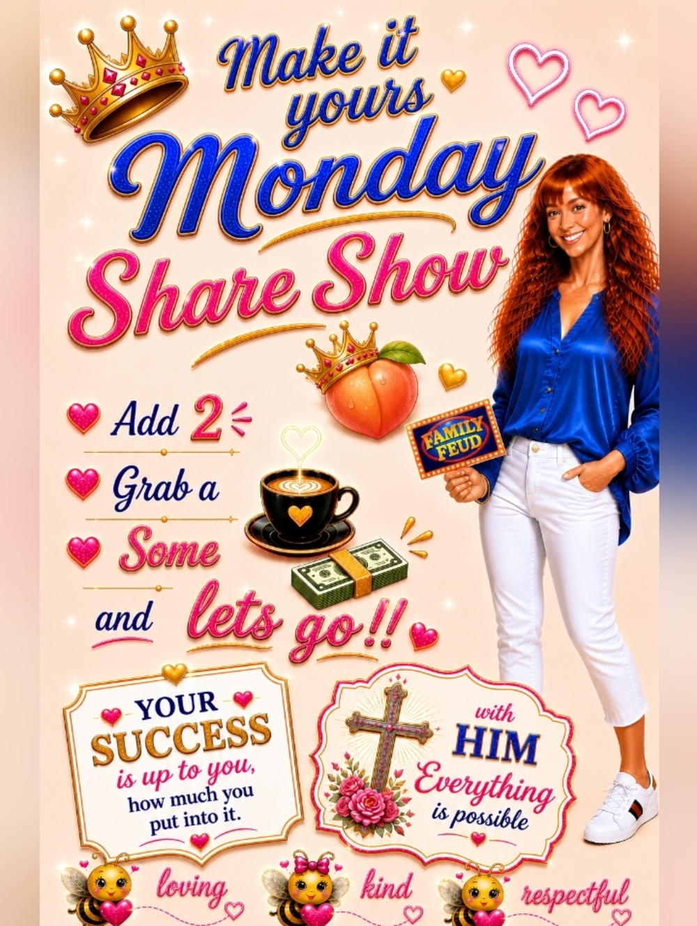 🍑 Trending Tuesday 🎶 Share Show💕NO .👠.👚👗Play Family Feud Friendliest show - Picture 15 of 16